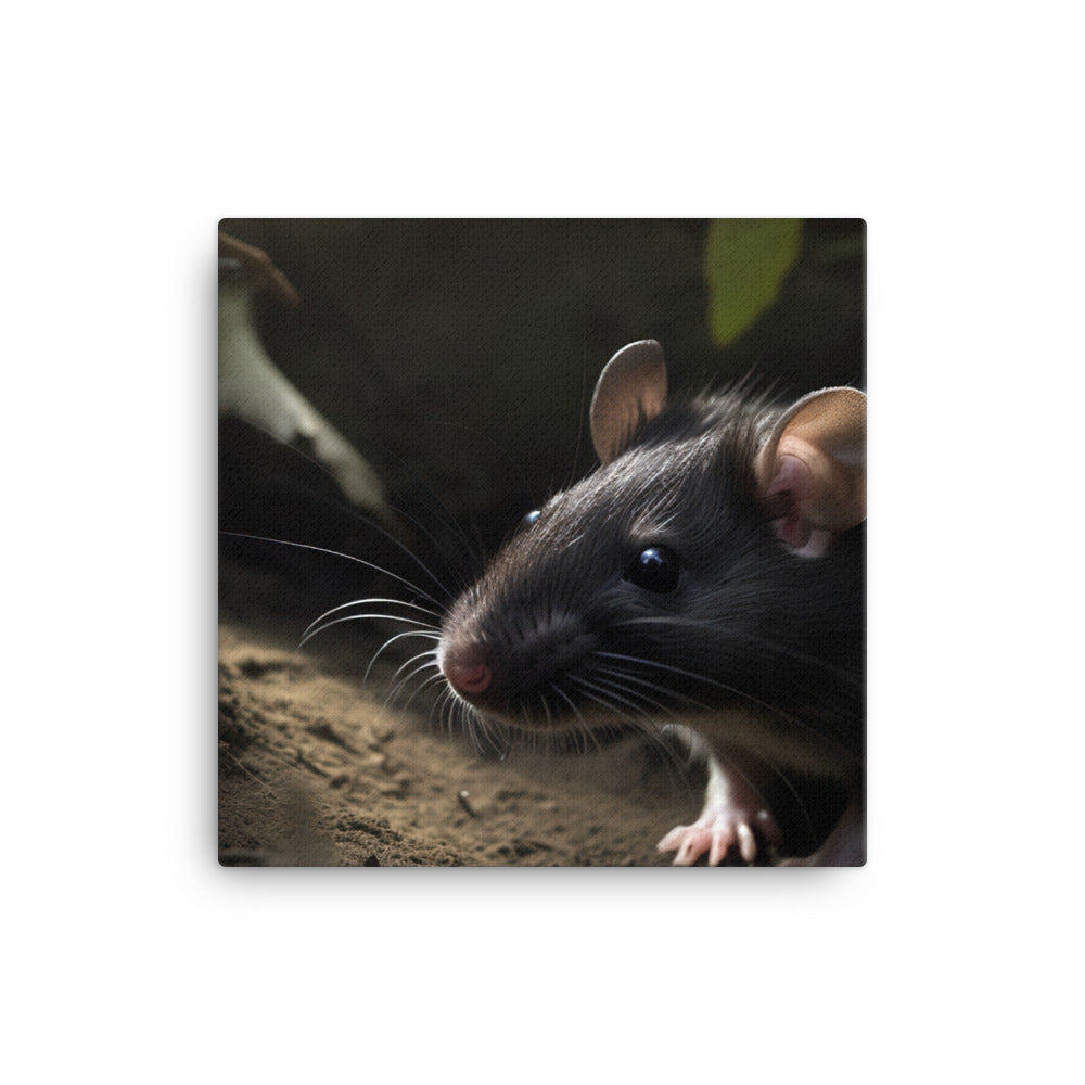 Black Rat in its Natural Environment canvas - Posterfy.AI