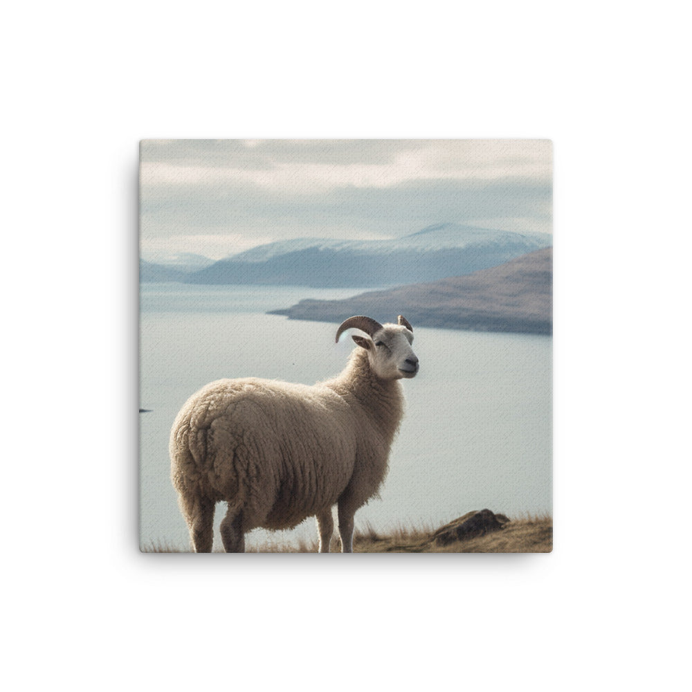 Elegant Icelandic Sheep canvas - Posterfy.AI