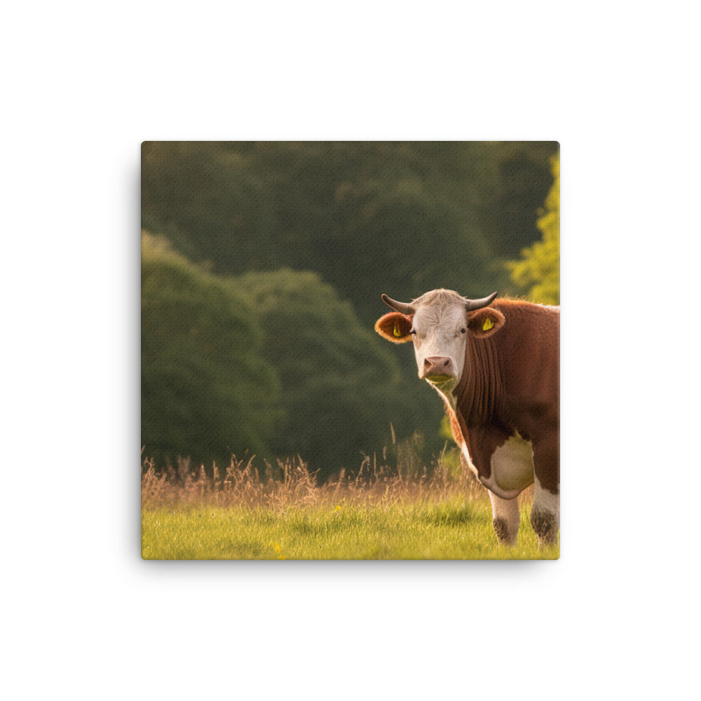 Hereford Cow standing canvas - Posterfy.AI