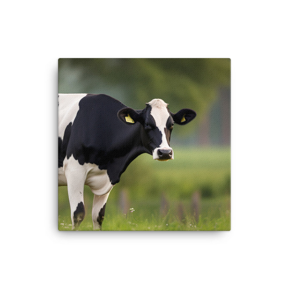 Majestic Holstein Cow in Pasture canvas - Posterfy.AI