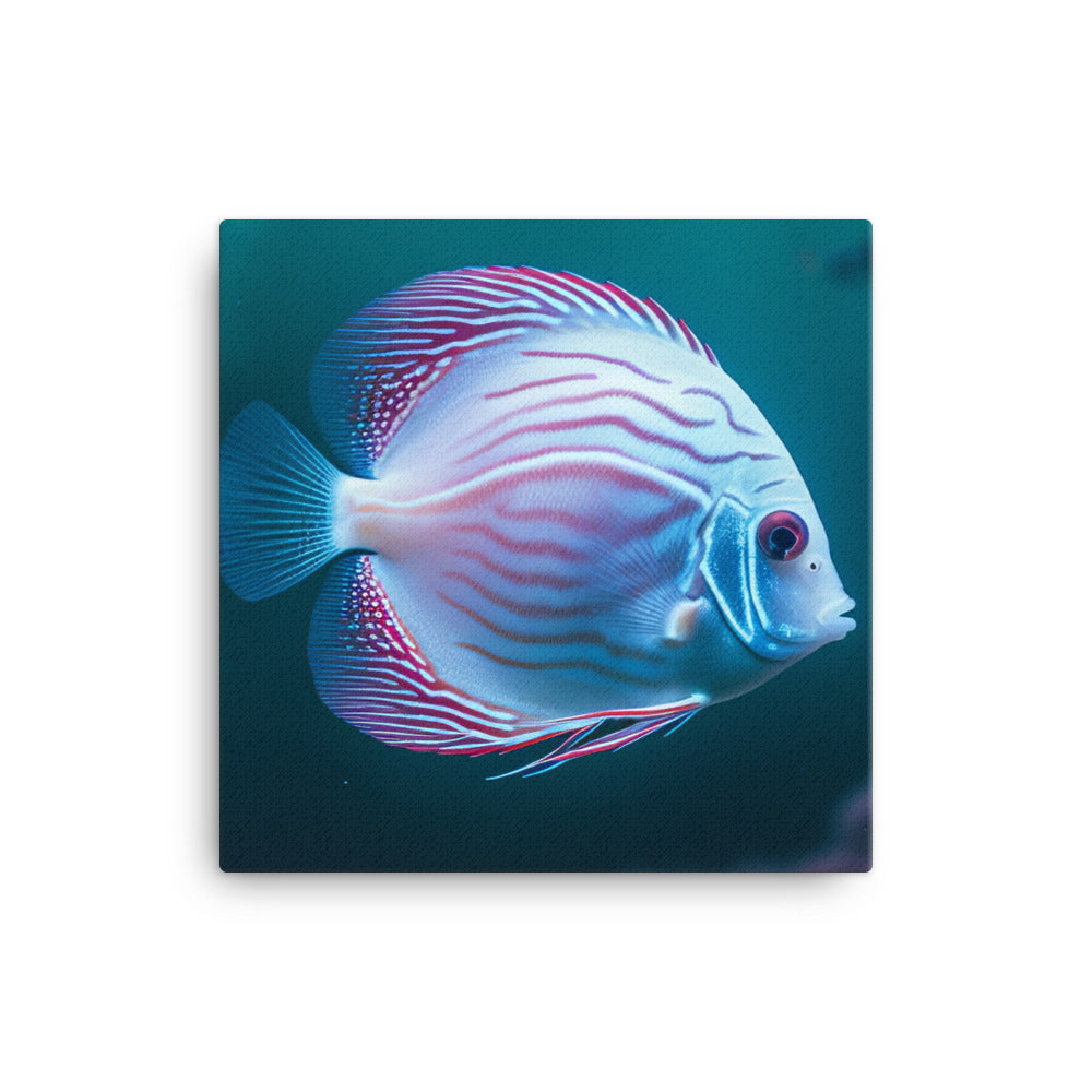 Ethereal Discus Fish in a Dreamy Aquascape canvas - Posterfy.AI