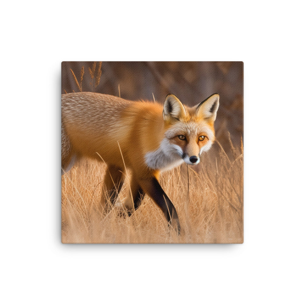 Graceful Red Fox in the Wild canvas - Posterfy.AI