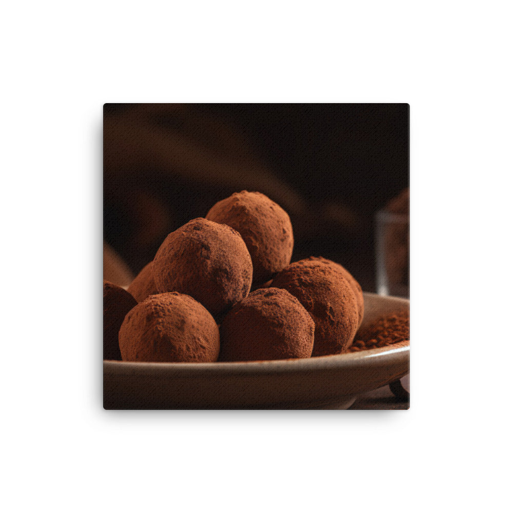 Rum Infused Chocolate Truffles canvas - Posterfy.AI