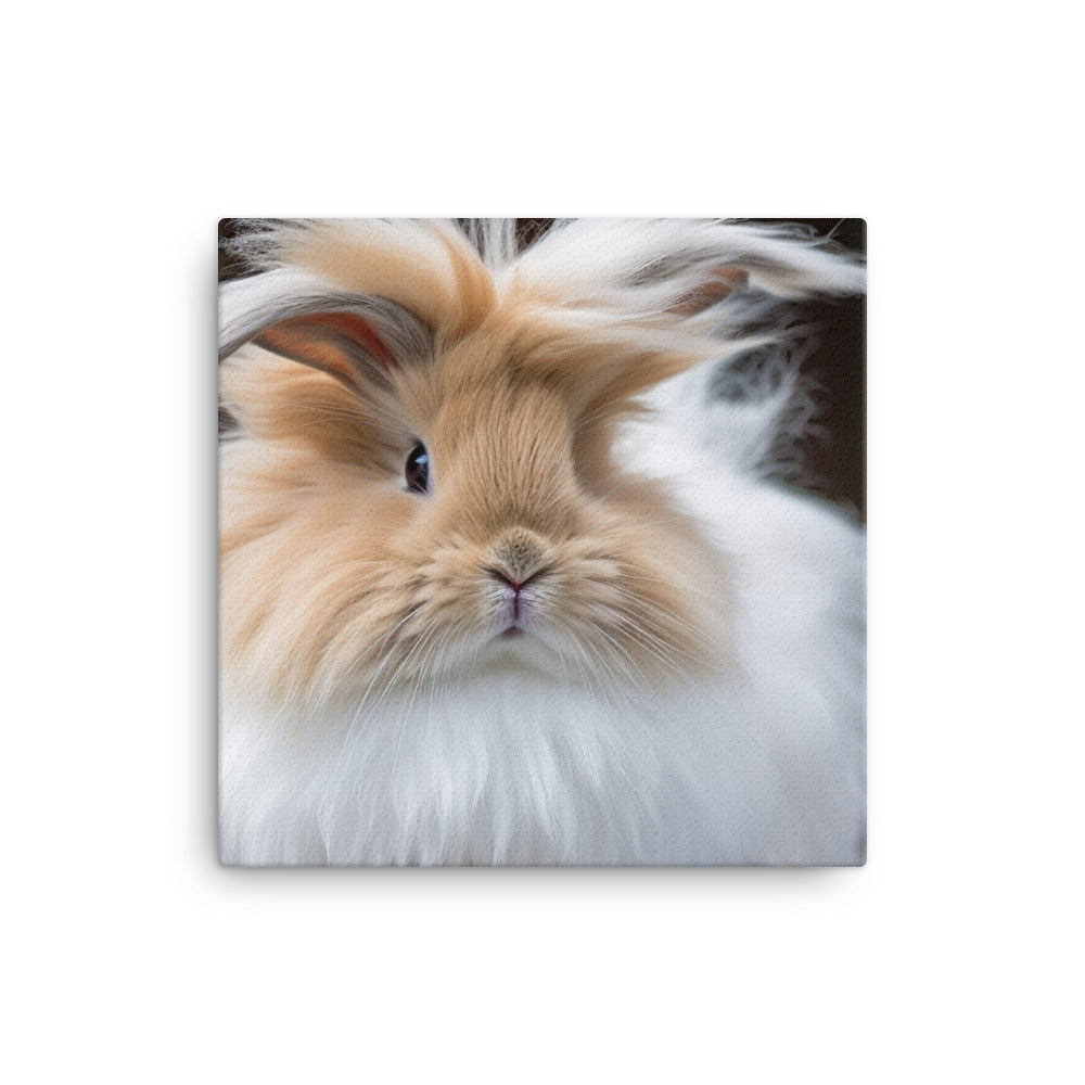 Lionhead Bunny - Fluffy and Photogenic canvas - Posterfy.AI