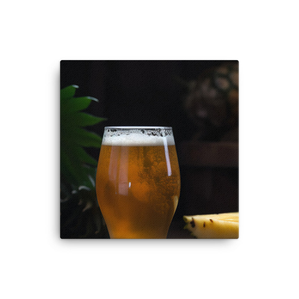 A Refreshing Sour Beer with Pineapple canvas - Posterfy.AI