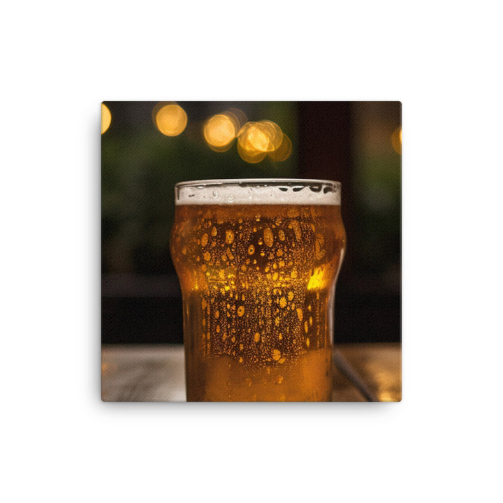 Refreshing Pint of Lager canvas - Posterfy.AI