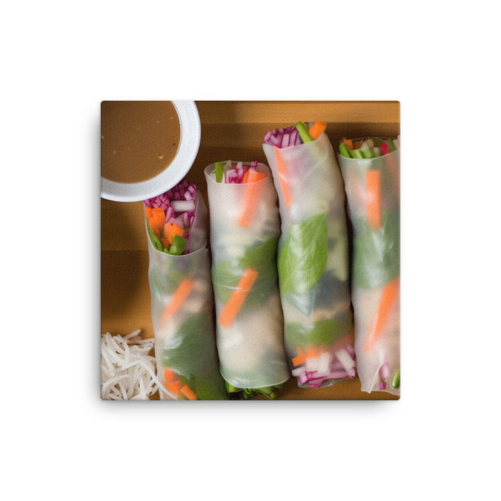 Vegan Spring Rolls 春卷 canvas - Posterfy.AI