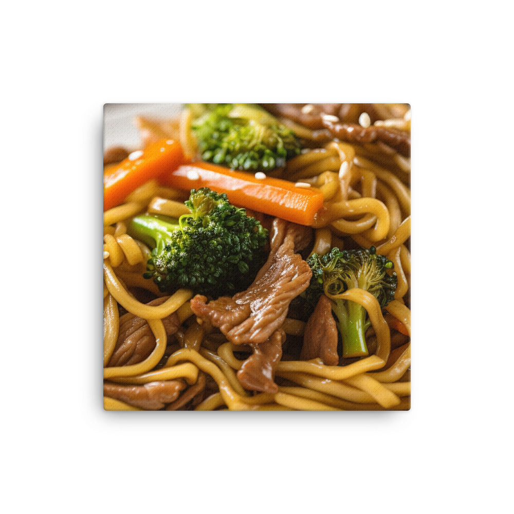 Savory Beef Lo Mein 牛肉撈麵 canvas - Posterfy.AI