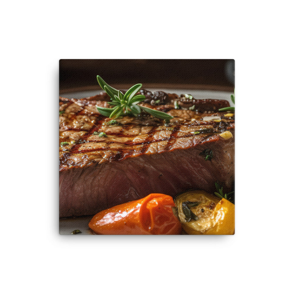 New York Strip Steak with Roasted Vegetables canvas - Posterfy.AI
