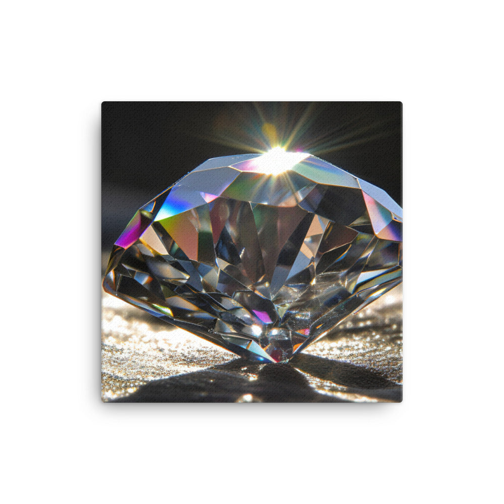 Sparkling White Diamond in Sunlight canvas - Posterfy.AI
