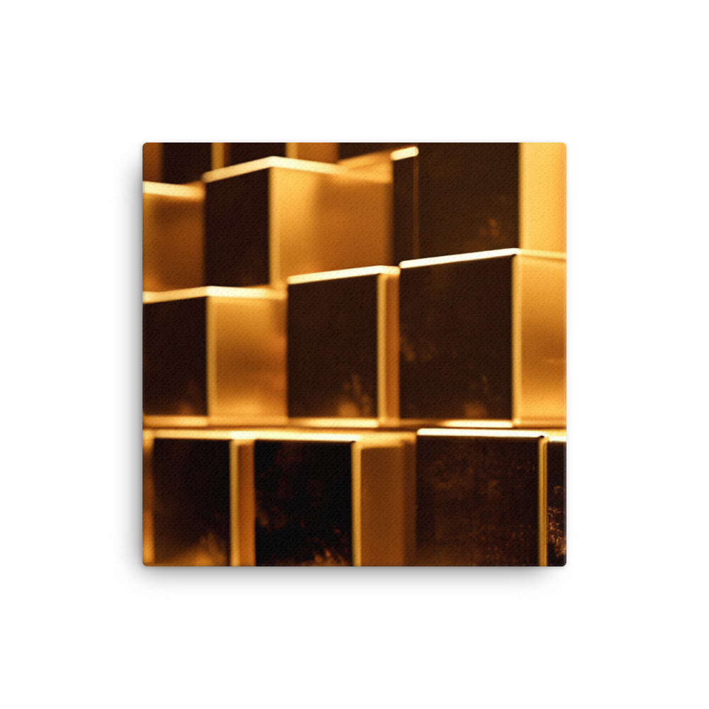 Shimmering Gold Bricks canvas - Posterfy.AI