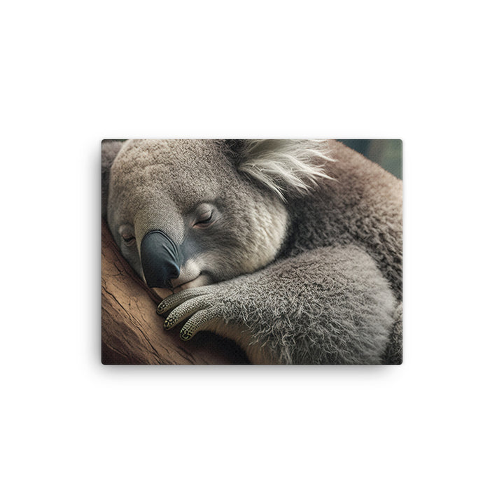 A sleepy koala perched on a tree limb canvas - Posterfy.AI