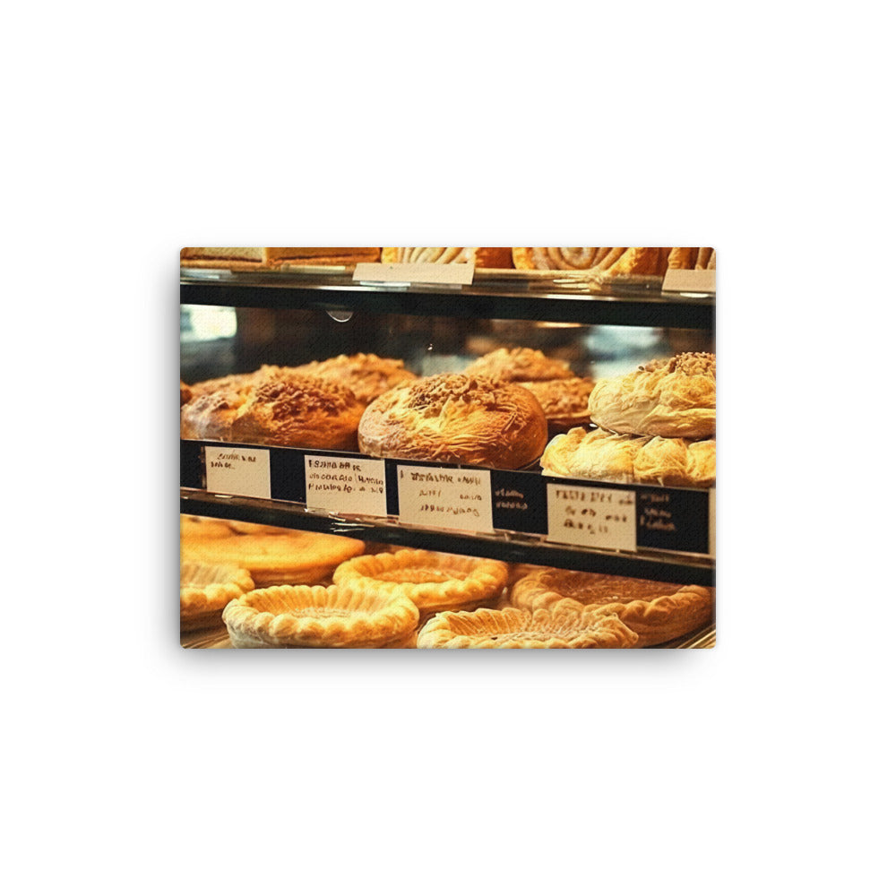 Freshly baked meat pies canvas - Posterfy.AI