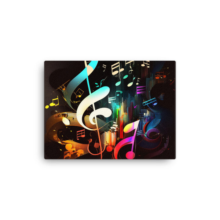 Musical notes in a simple abstract style canvas - Posterfy.AI