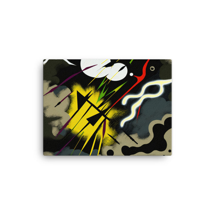 Thunderstorm in abstract colourful style canvas - Posterfy.AI