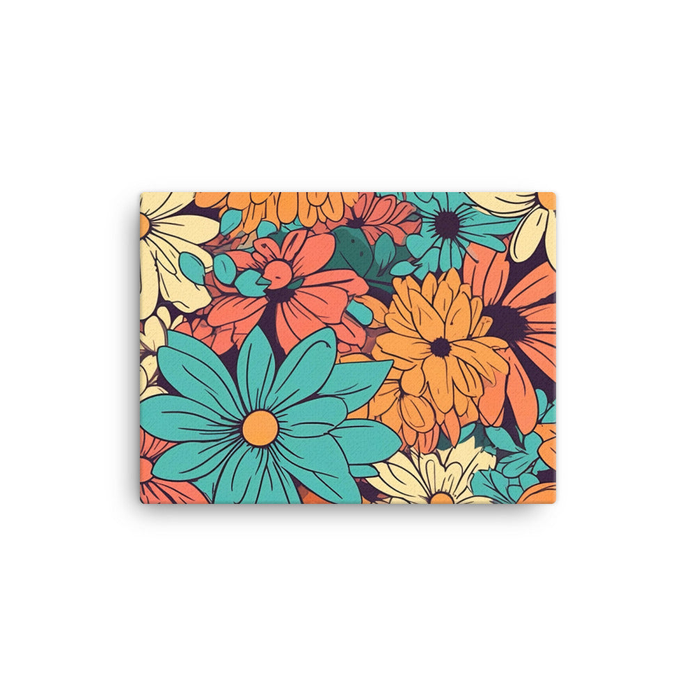 Flower power Pattern canvas - Posterfy.AI