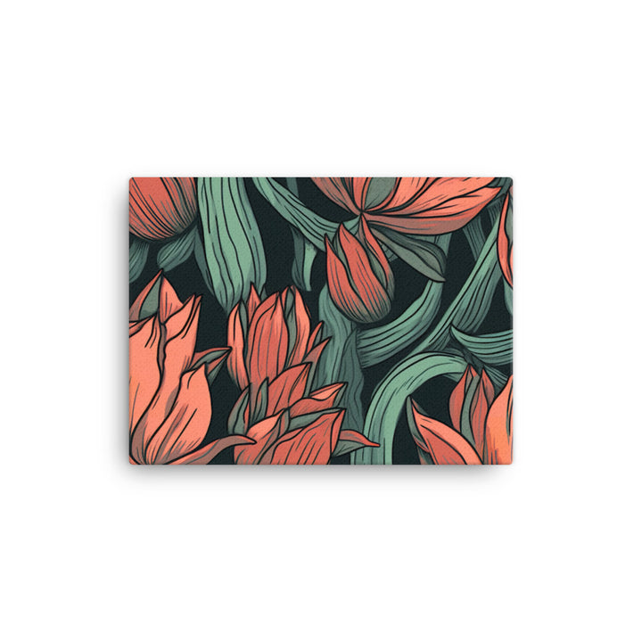 Tulip Pattern canvas - Posterfy.AI