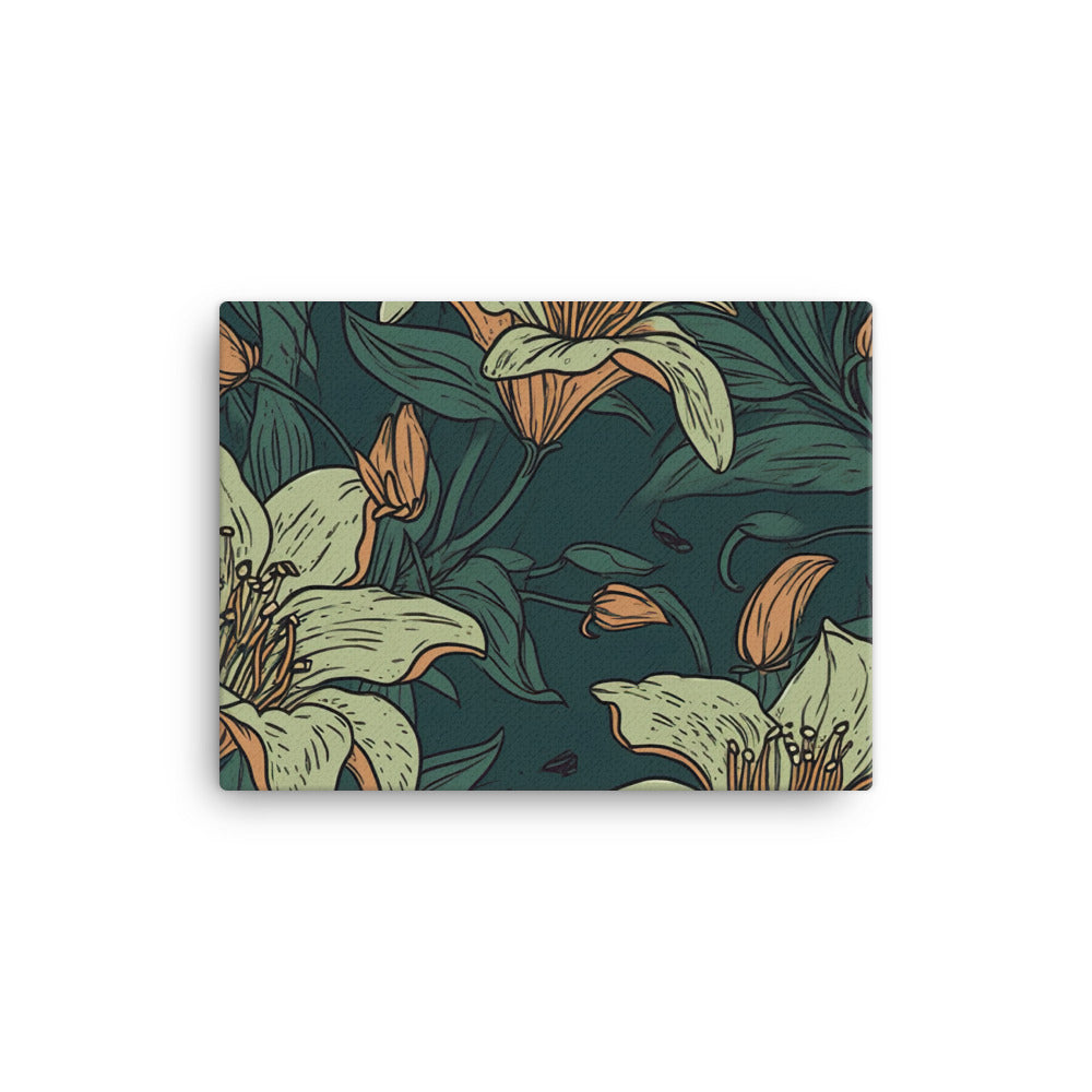 Lily Pattern canvas - Posterfy.AI
