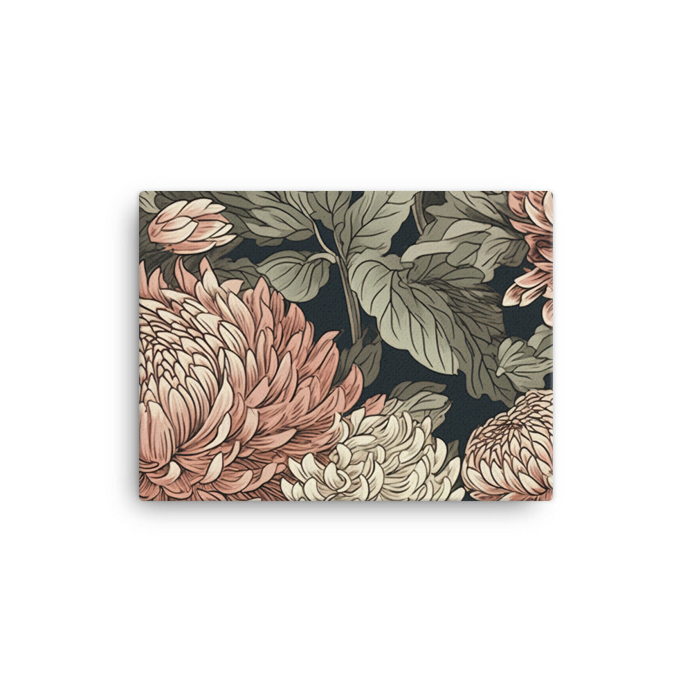 Chrysanthemum Pattern canvas - Posterfy.AI