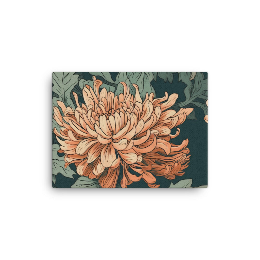 Chrysanthemum Pattern canvas - Posterfy.AI