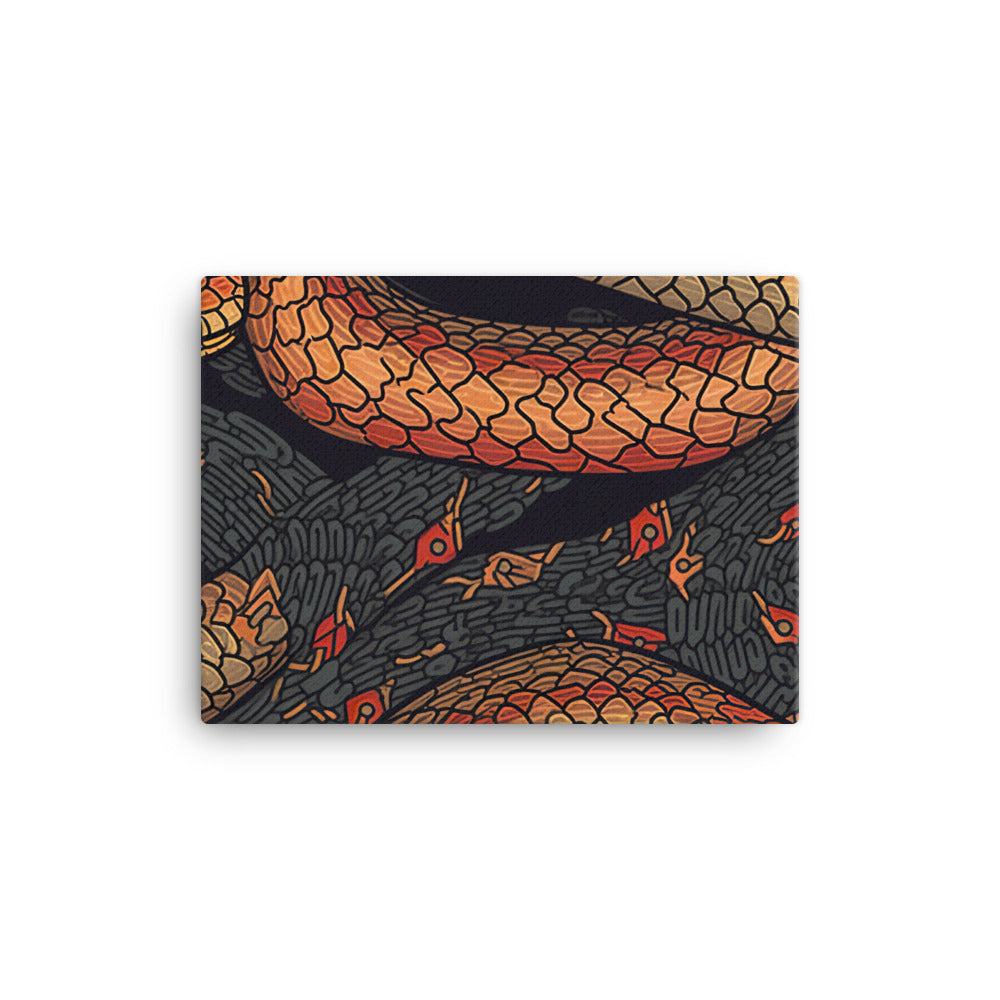 Snake slithers Pattern canvas - Posterfy.AI