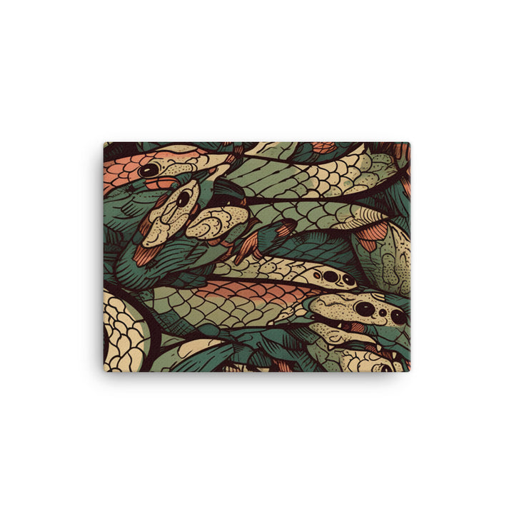 Snake slithers Pattern canvas - Posterfy.AI