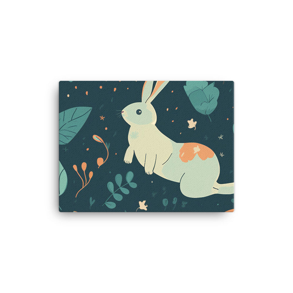 Bunny hops Pattern canvas - Posterfy.AI