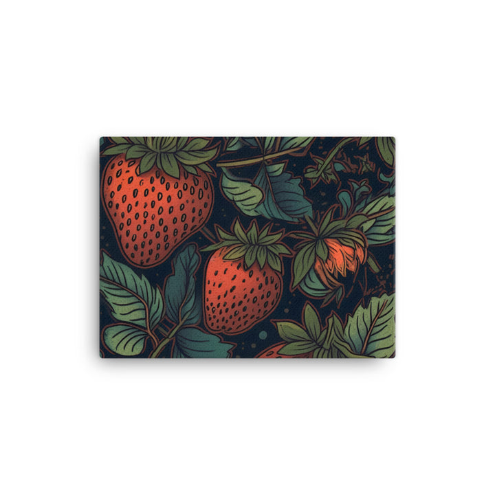 Strawberries Pattern canvas - Posterfy.AI