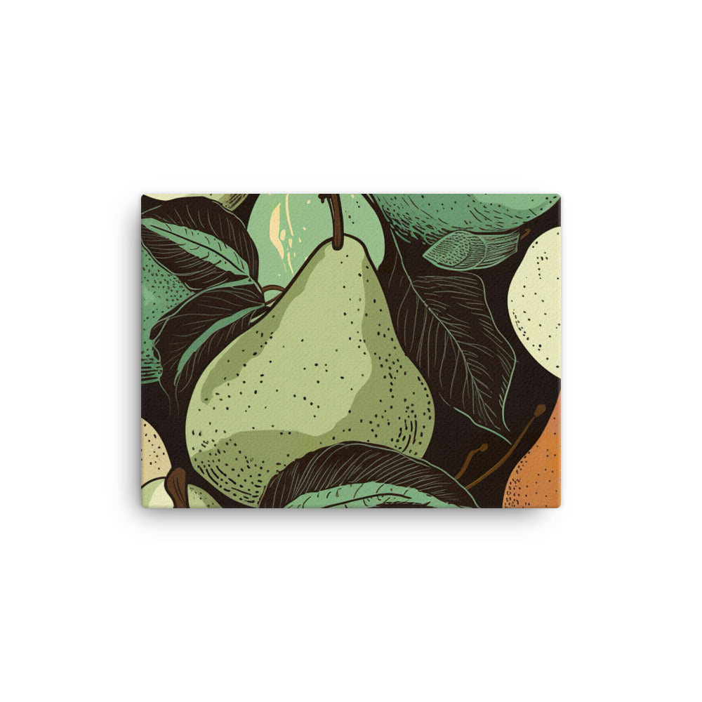 Pears Pattern canvas - Posterfy.AI