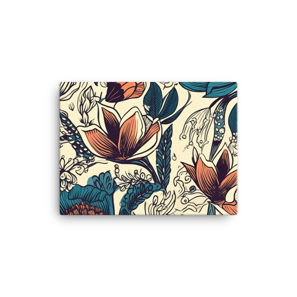 Flowers Pattern canvas - Posterfy.AI
