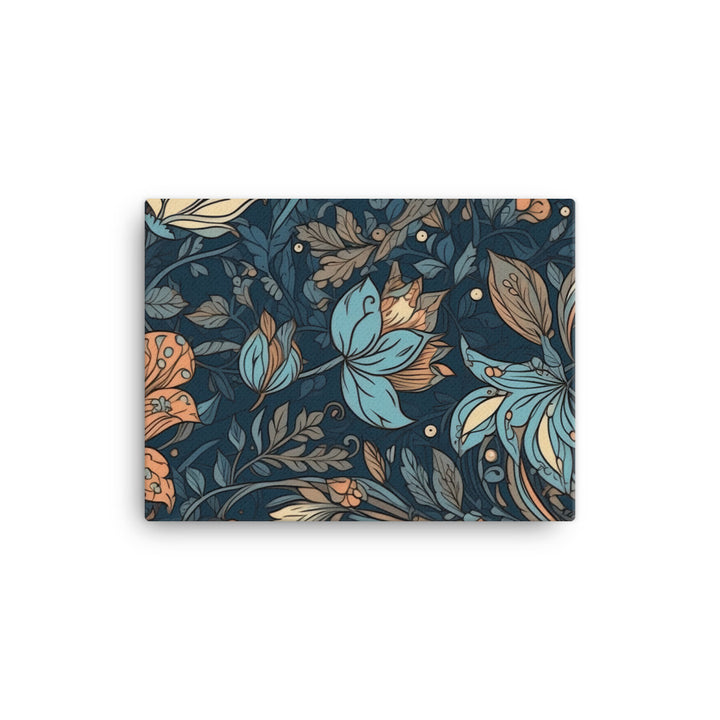 Blue Floral Pattern canvas - Posterfy.AI