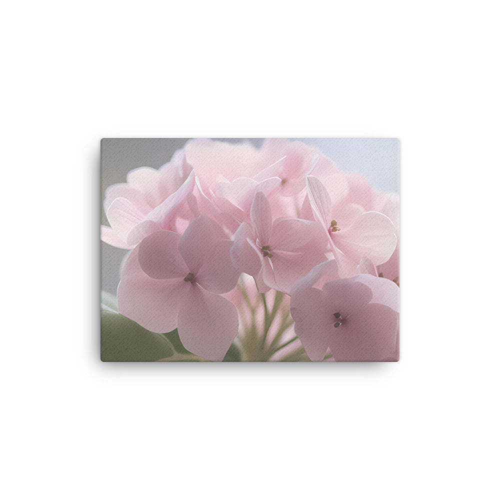 Soft Pink Hydrangea canvas - Posterfy.AI