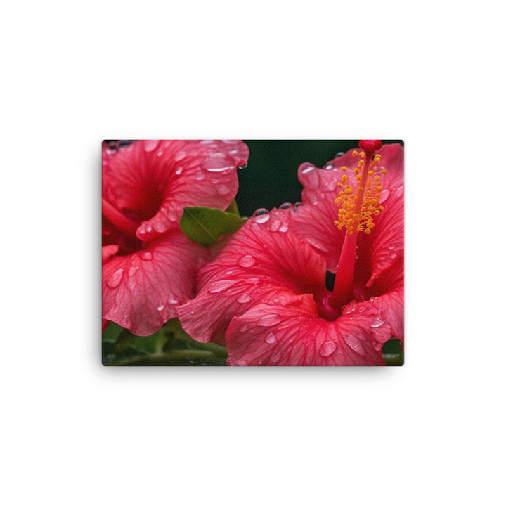 Hibiscus in the Rain canvas - Posterfy.AI