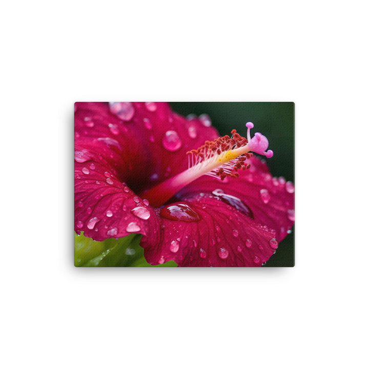 Hibiscus in the Rain canvas - Posterfy.AI