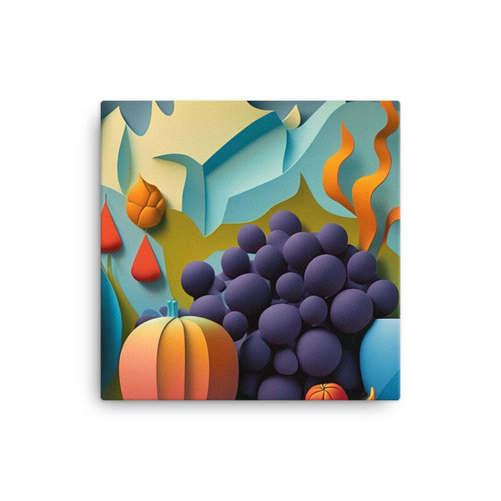 A contemporary still life painting inspired by nature canvas - Posterfy.AI