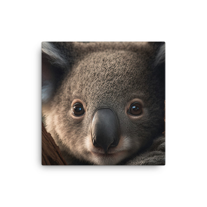 A curious koala peering down at you canvas - Posterfy.AI