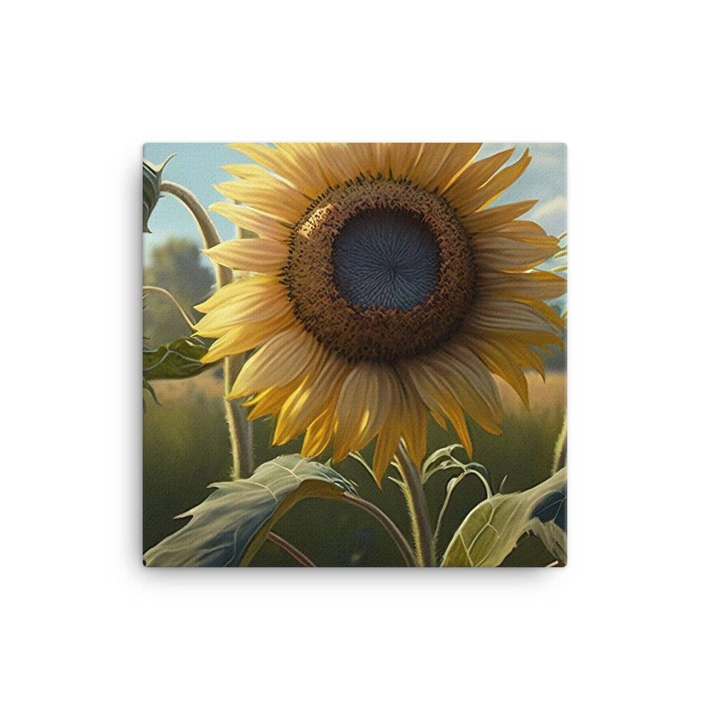 The beauty of a sunny meadow of bright yellow sunflowers canvas - Posterfy.AI