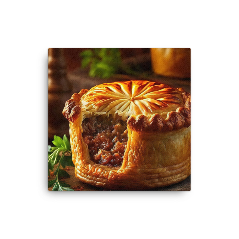 Freshly baked meat pie canvas - Posterfy.AI