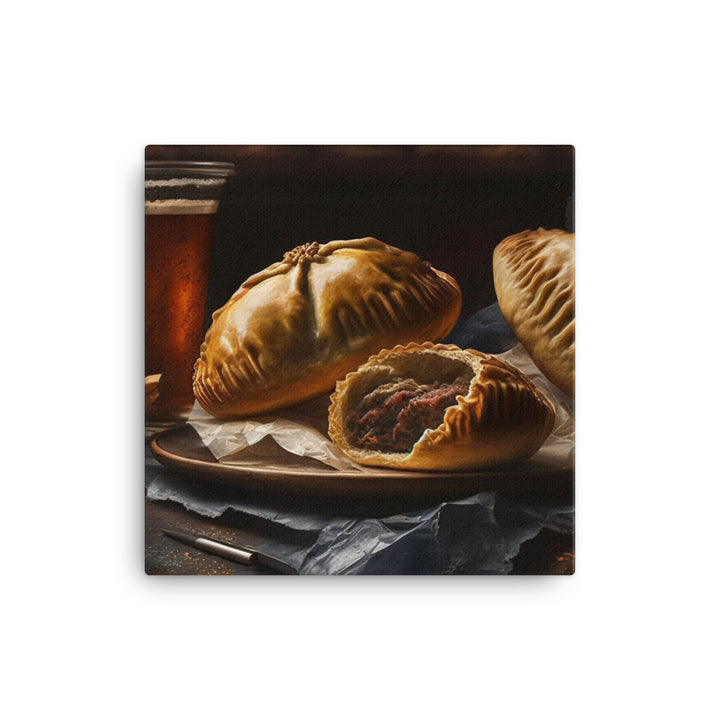 Freshly baked meat pies canvas - Posterfy.AI