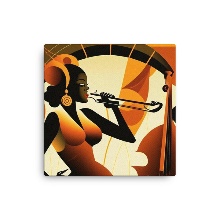 Jazz band in Art Deco era canvas - Posterfy.AI