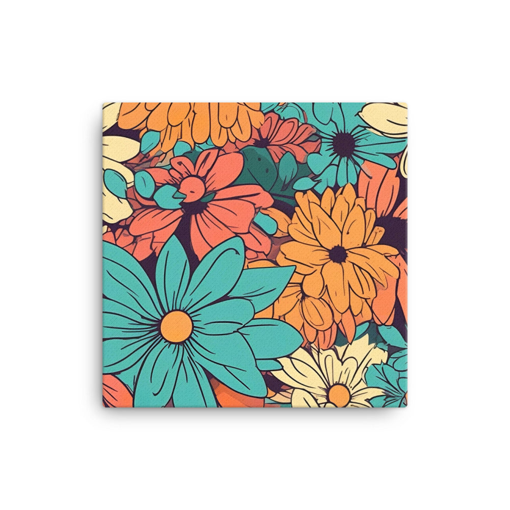 Flower power Pattern canvas - Posterfy.AI