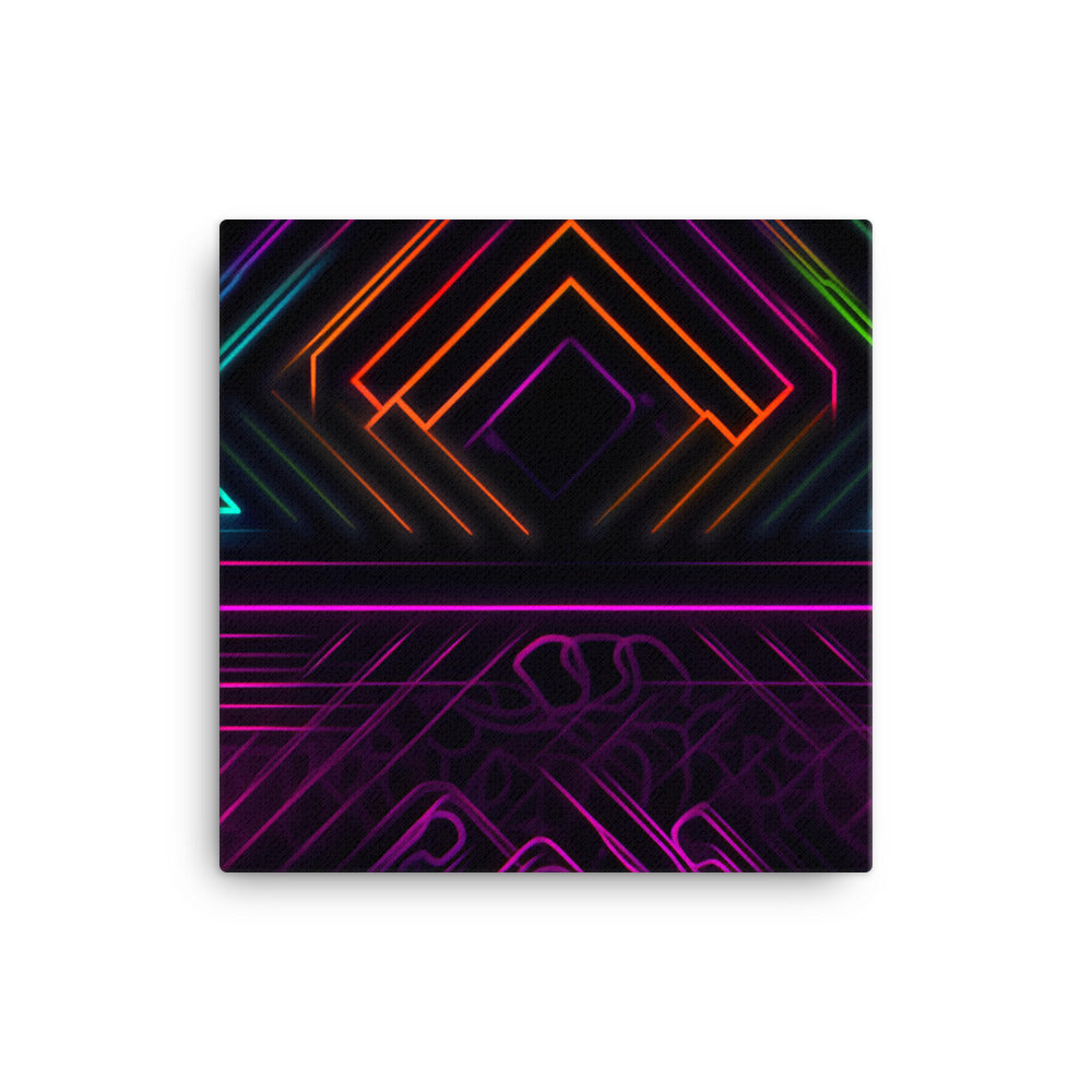 Neon Pattern canvas - Posterfy.AI