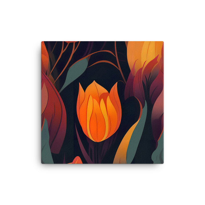 Tulip Pattern canvas - Posterfy.AI