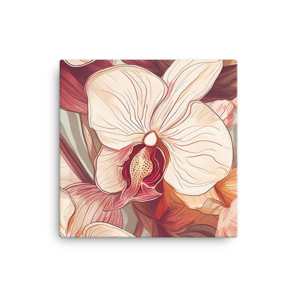 Orchid Pattern canvas - Posterfy.AI