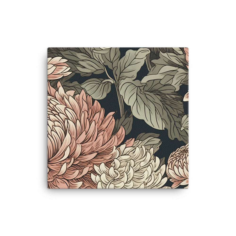 Chrysanthemum Pattern canvas - Posterfy.AI