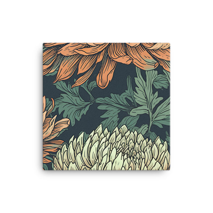 Chrysanthemum Pattern canvas - Posterfy.AI