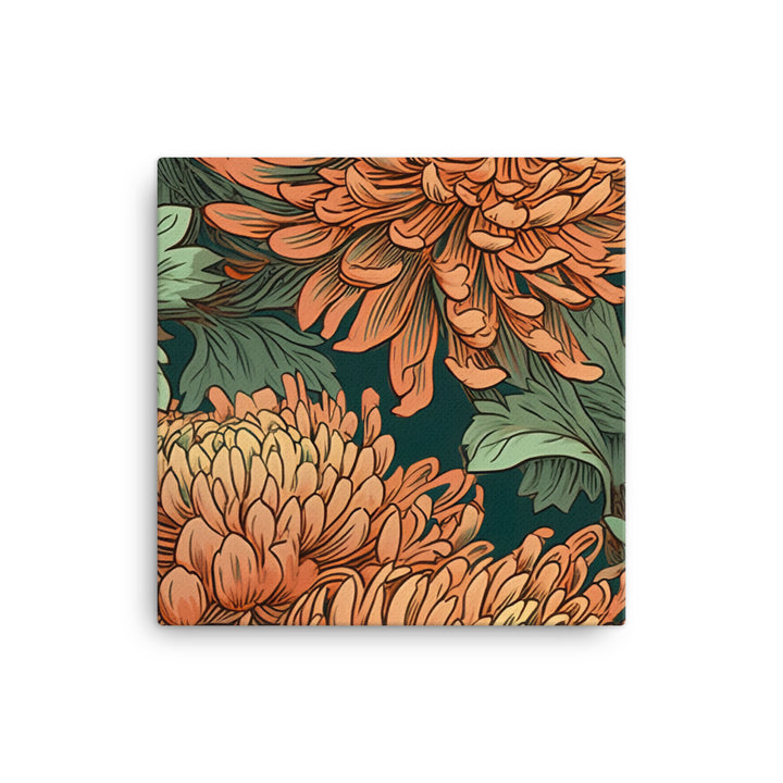 Chrysanthemum Pattern canvas - Posterfy.AI