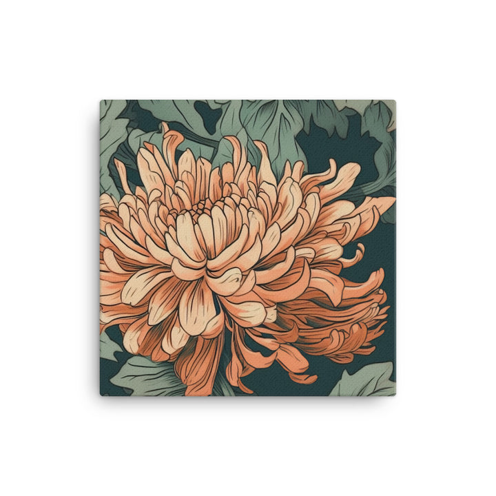 Chrysanthemum Pattern canvas - Posterfy.AI