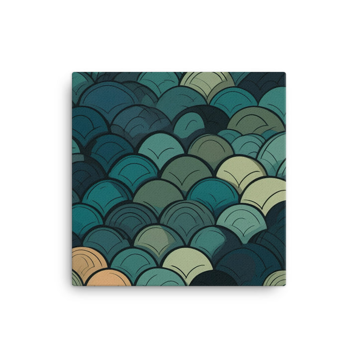 Fish scales Pattern canvas - Posterfy.AI