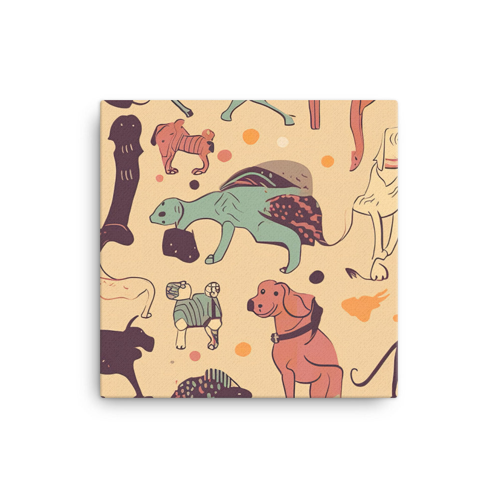 Dog Bones Pattern canvas - Posterfy.AI